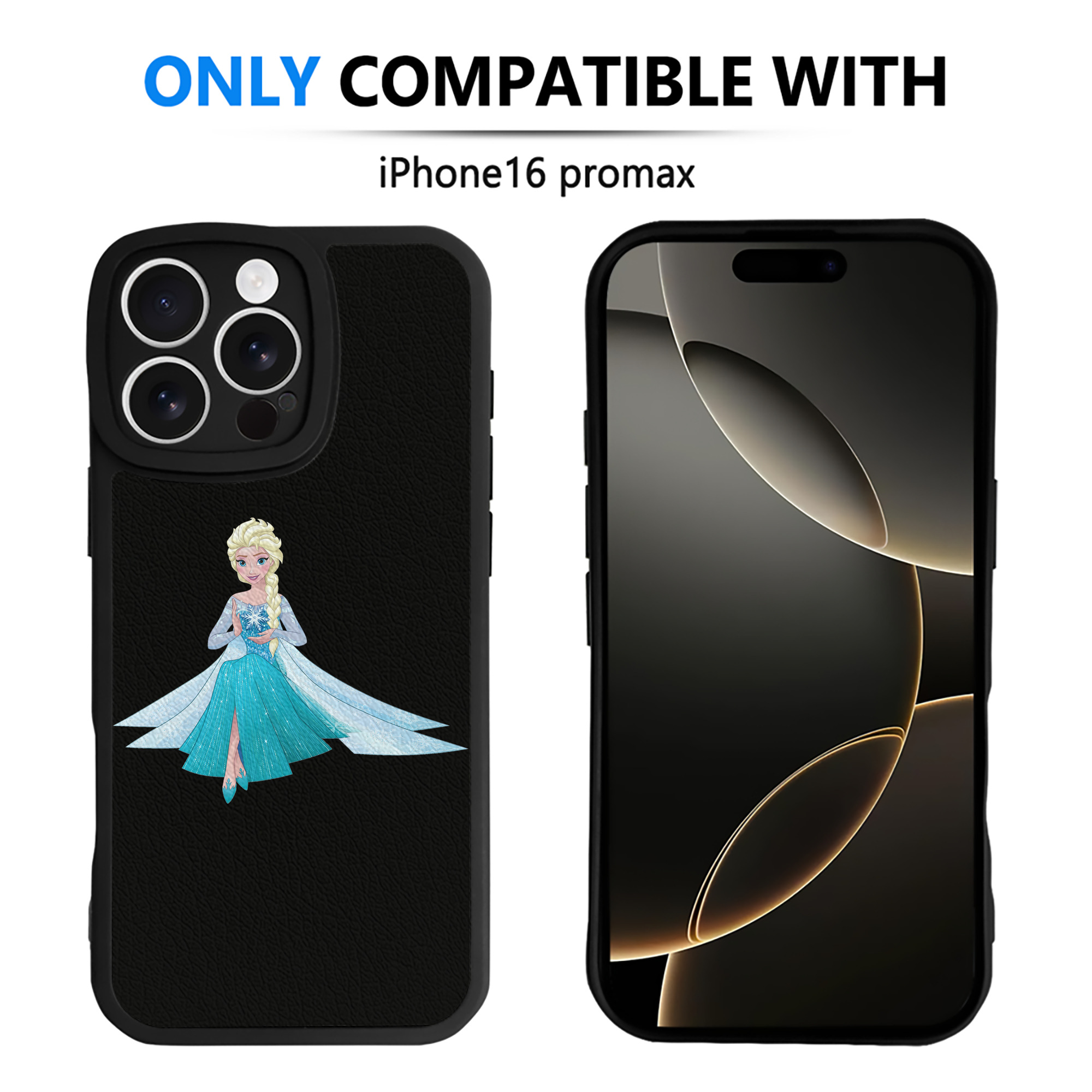 （画像用） アナと雪の女王 アンナ エルサ Frozen Anna Elsa 【iPhone 16シリーズ対応】シリコンスマホケース（レザー調） 材質：シリコン